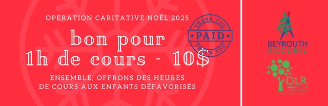 Donations au soutien scolaire de DLR Lebanon